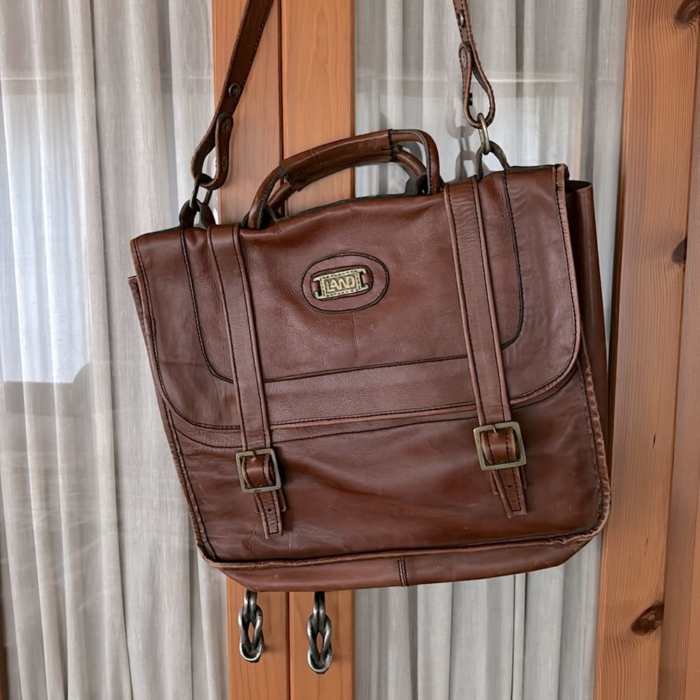 Vintage Leather Messenger Bag